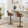 Adjustable Swivel Bar Stools with Back and Footrest, Set of 2 or 4
