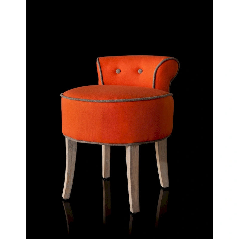Compact Vanity Stool for Bathroom or Bedroom, 18Wx19Dx23H