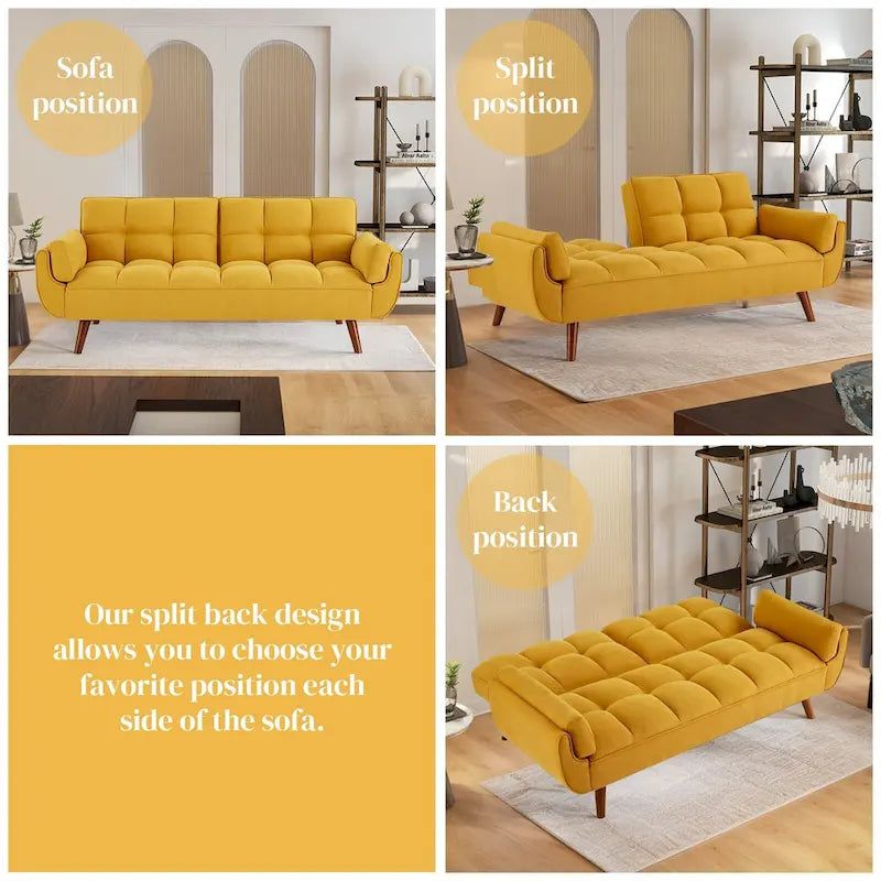 Loveseat Sofa Futon for Small Spaces, Bedroom and Apartment Studio