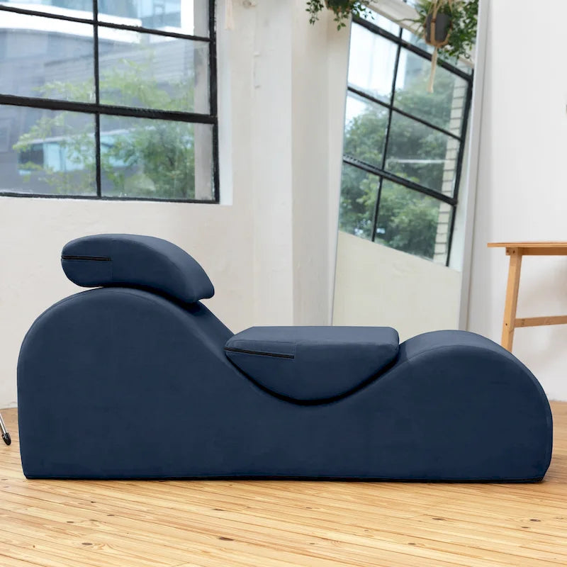 S-Shaped Chaise Lounge Chair for Yoga, Exercise, Stretching and Massage