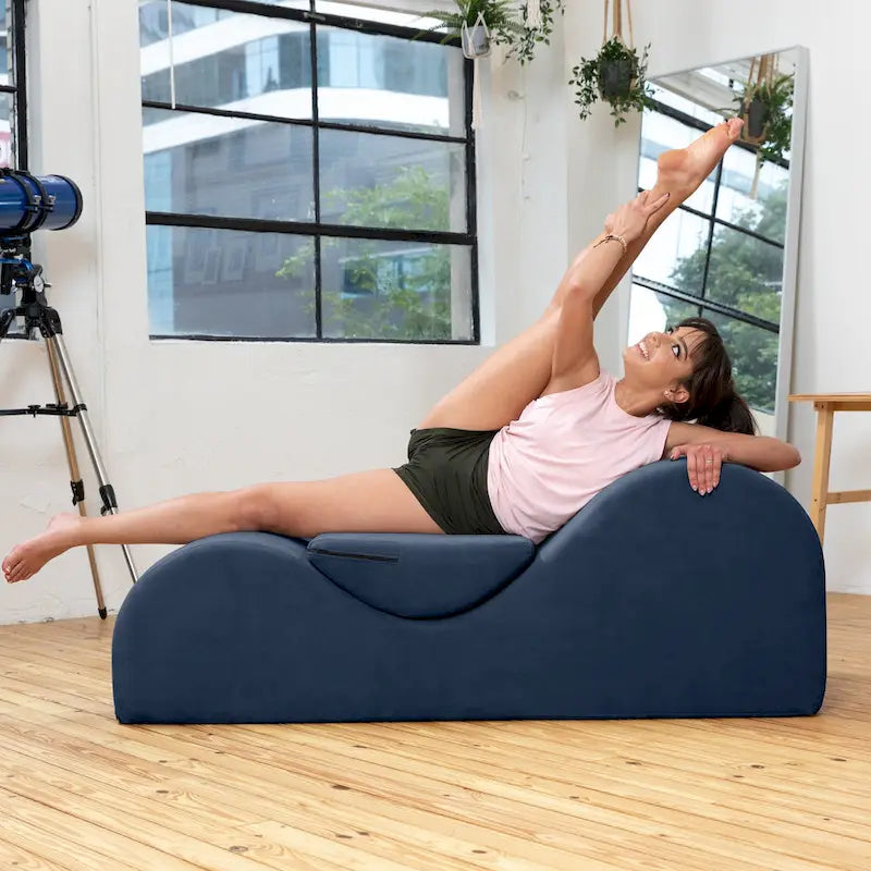 S-Shaped Chaise Lounge Chair for Yoga, Exercise, Stretching and Massage