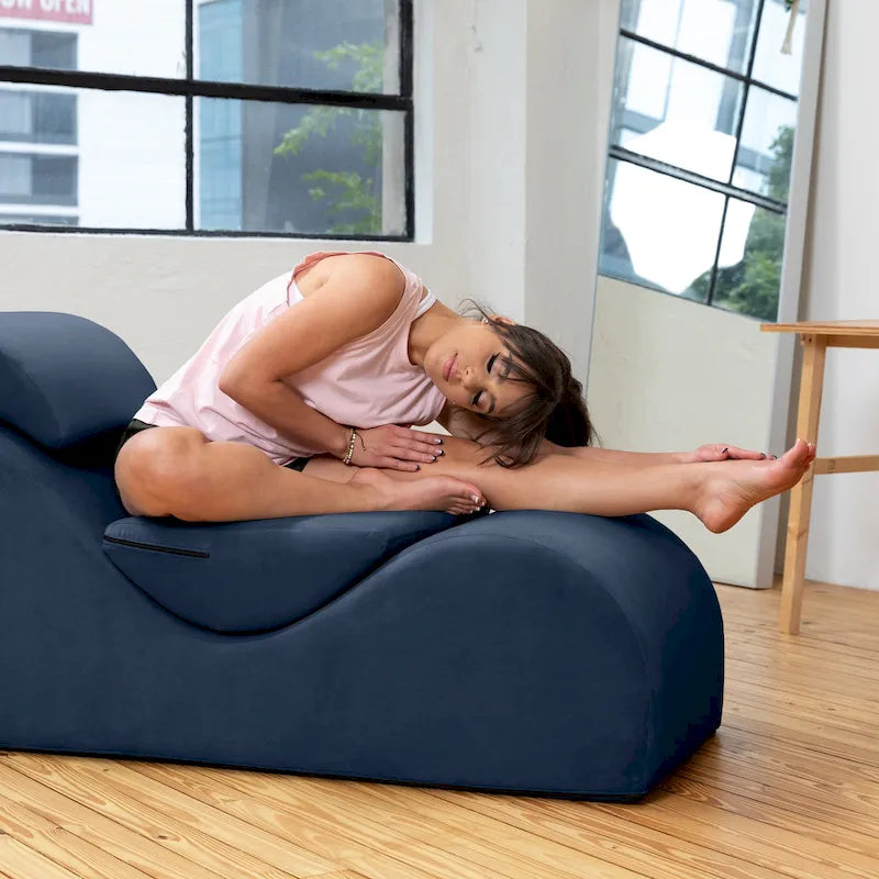 S-Shaped Chaise Lounge Chair for Yoga, Exercise, Stretching and Massage