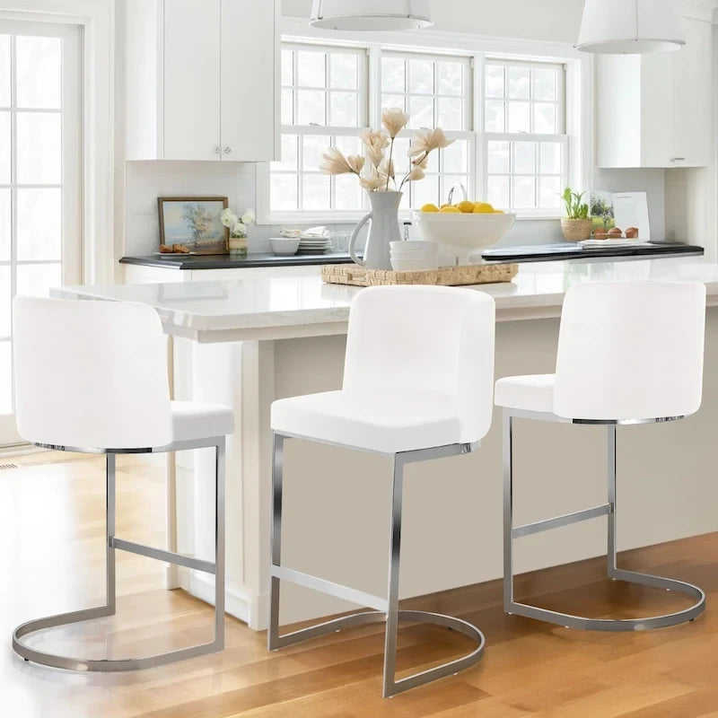 Upholstered Counter Height Bar Stools 26 Inch, 18.11Wx19.69Dx37.4H