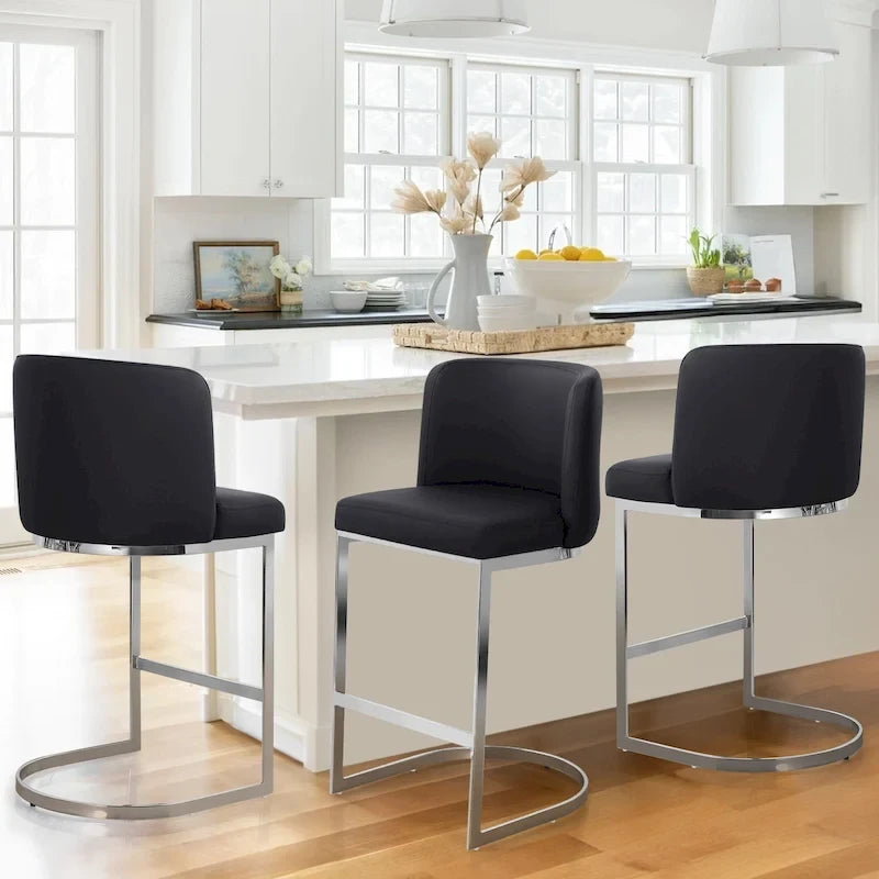 Upholstered Counter Height Bar Stools 26 Inch, 18.11Wx19.69Dx37.4H