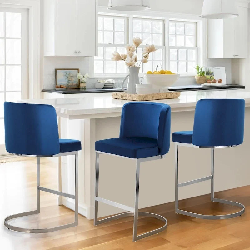 Upholstered Counter Height Bar Stools 26 Inch, 18.11Wx19.69Dx37.4H