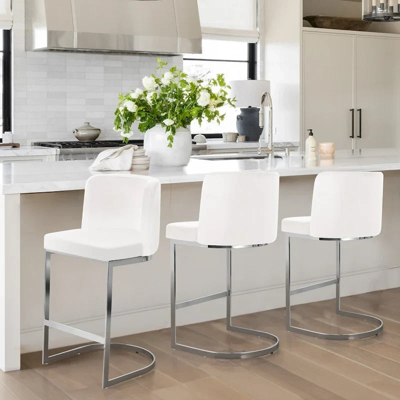 Upholstered Counter Height Bar Stools 26 Inch, 18.11Wx19.69Dx37.4H