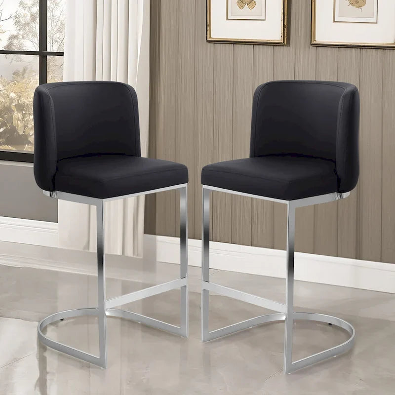 Upholstered Counter Height Bar Stools 26 Inch, 18.11Wx19.69Dx37.4H