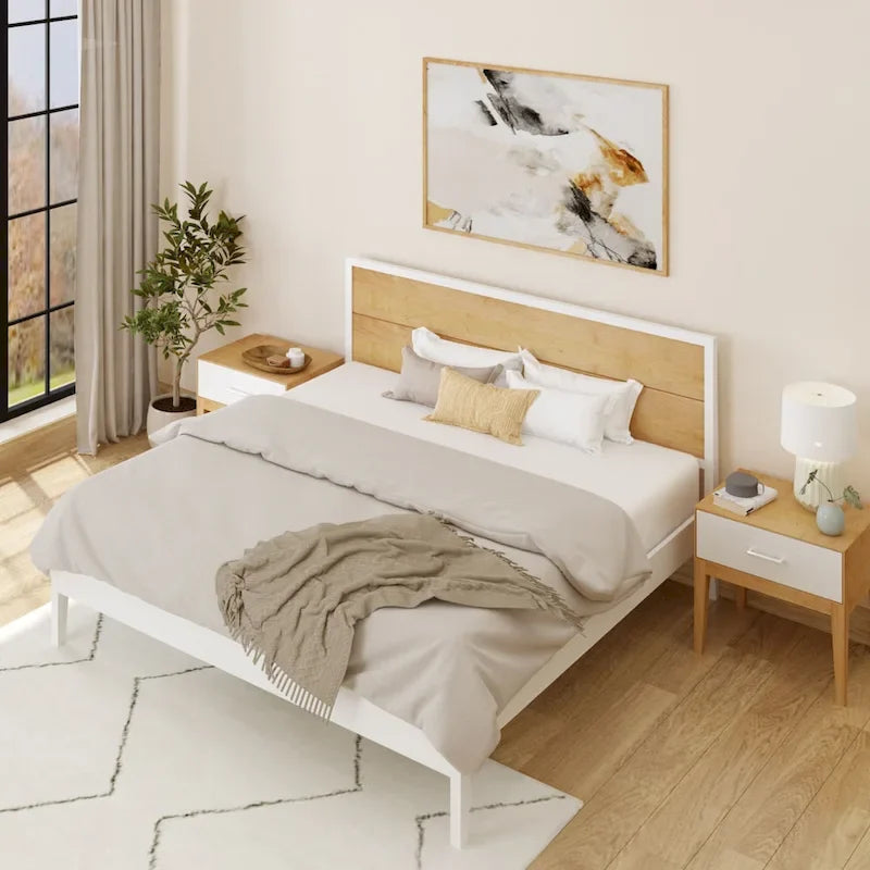 3-Piece King Size Bedroom Set with 2 Nightstands
