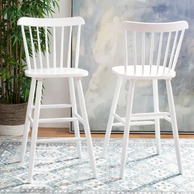 Farmhouse Spindle Bar Stool 30 Inch, Set of 2, 20Wx20Dx43H