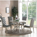 Dining Table with Antique Silver Finish