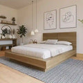 Platform Bed with Upholstered Headboard