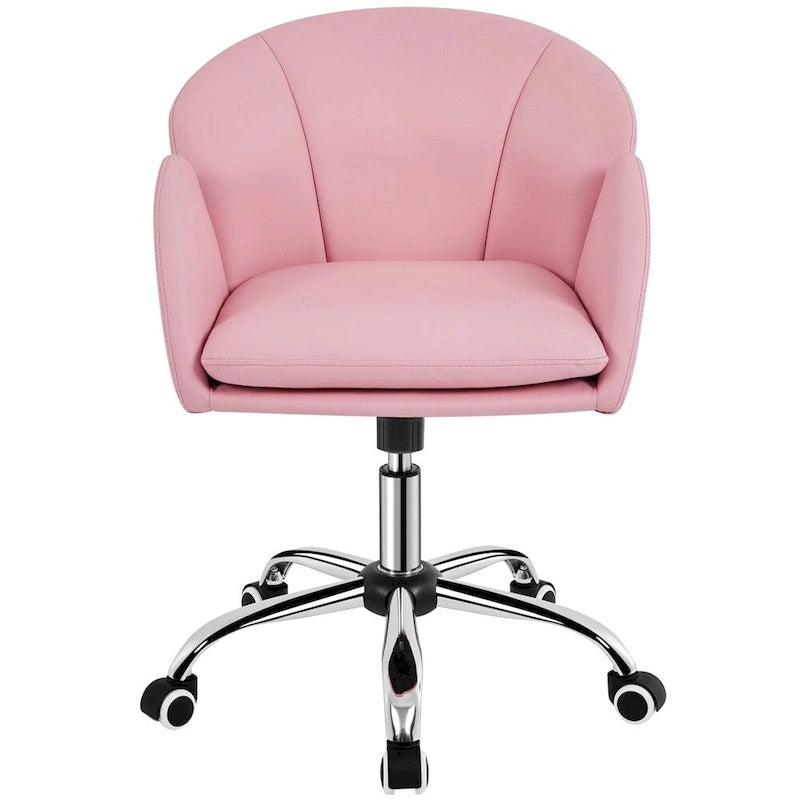 Modern Swivel Rolling Vanity Chair for Home Office