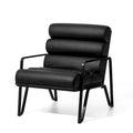 Modern Comfy PU Leather Accent Chair with Metal Frame, 26.75 Inch Wide